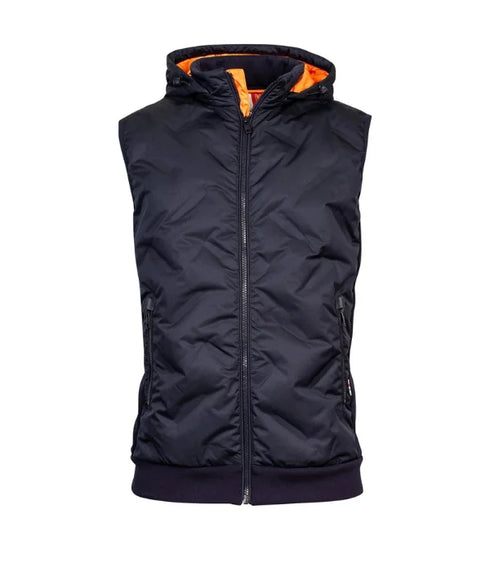 Gilet bleu nuit avec capuche amovible